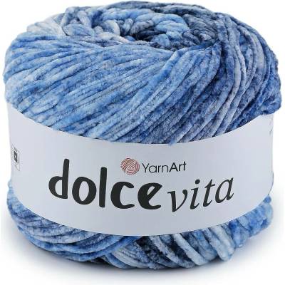 Pletací žinylková příze Dolce Vita 150 g Varianta: 3 (3410) modrá nebeská, Balení: 1 ks
