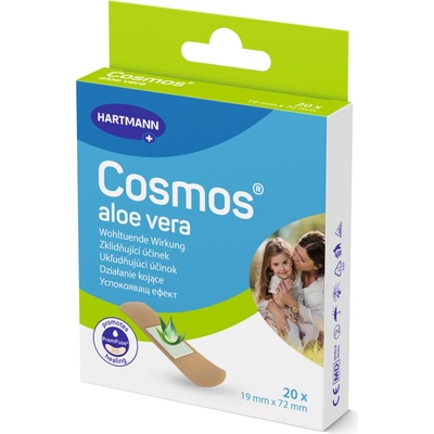 Cosmos Náplast s aloe vera 19 x 72 mm 20 ks