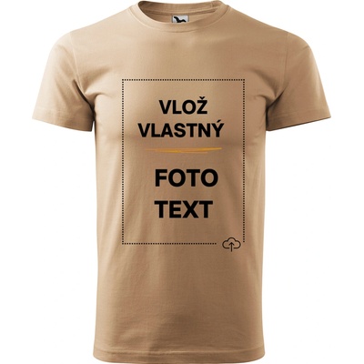 Tričko s potlačou béžová