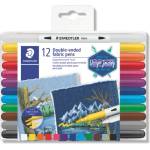 STAEDTLER Маркери за текстил Staedtler Design Journey , двувърхи, 12 цвята (27937-А)