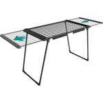 SONGMICS clothes airer, floor dryer, extendable wings, wing clothes airer, 22 m drying area, wing clothes dryer with sock holder, foldable, ink black LLR522BH01 (LLR522BH01)