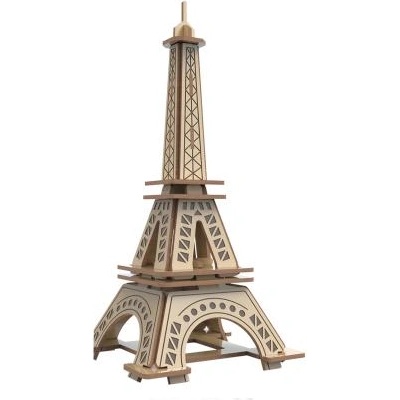 Wiky kreativita 3d дървен пъзел с цветове Айфеловата кула
