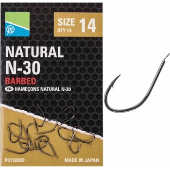 Preston Natural N-30 Hooks veľ.14 15 ks