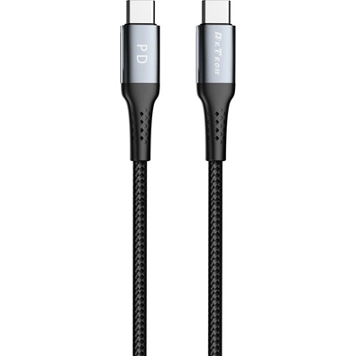 DeTech Кабел за данни DeTech DE-43CC2, Type-C - Type-C, PD, 2.0m, Black - 40265 (DE-40265)