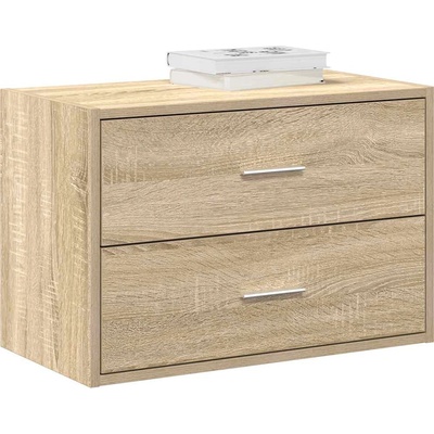 vidaXL Шкаф с 2 чекмеджета дъб сонома 60x31x40 см инженерно дърво (858825)