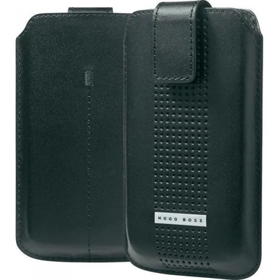 HUGO BOSS Калъф Джоб от Естествена Кожа за iPhone SE/5s/5, HUGO BOSS Leather Tape Case, Черен (HB/81x132)