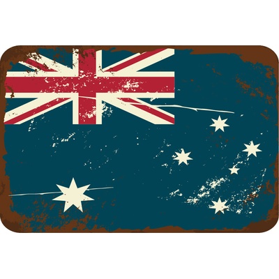 Ceduľa vlajka Austrália