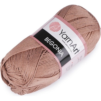 Prima-obchod Bavlněná pletací příze Begonia 50 g, barva 10 (15) hnědá srnčí