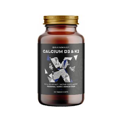 BrainMax Calcium D3 & K2, 90 rastlinných kapsúl