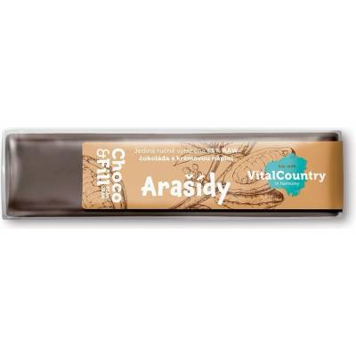 Choco & Fill Raw plněná čokoláda 65% Arašídy 30 g