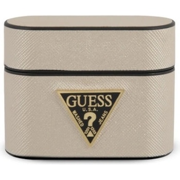 GUESS Защитен калъф Guess Saffiano Collection Hard Case за Apple Airpods Pro, бежов (GUACAPVSATMLLG)