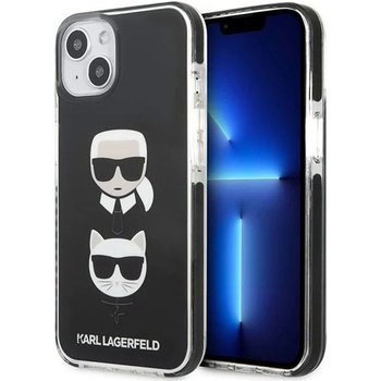 KARL LAGERFELD Кейс Karl Lagerfeld KLHCP13STPE2TK за iPhone 13 mini 5, 4"", твърд, черен / черен, Karl&Choupette Head (KXG0036787)