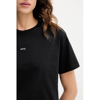 APC Памучна тениска A. P. C. t-shirt boxy micro logo GOTS (COHBW.F26387)