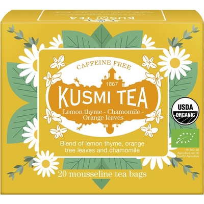 Kusmi Tea Био чай Organic Lemon Thyme - Chamomile - Orange Leaves в муселинови торбички 20 бр (21275A1120)