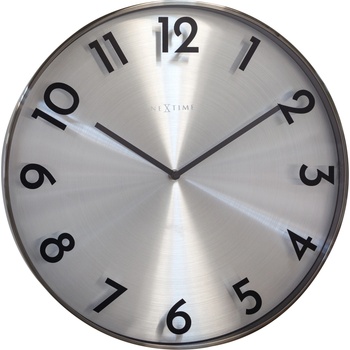 NeXtime Стенен часовник Reflection сив (3289GS)