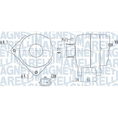Alternátor MAGNETI MARELLI 063732054010