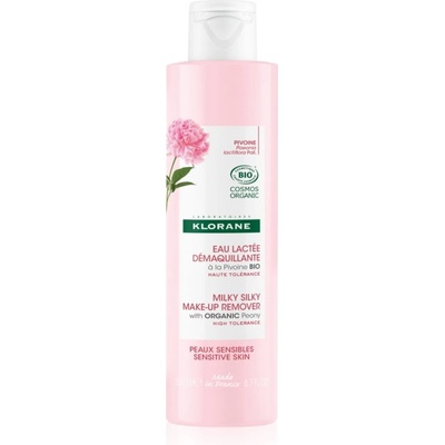 Klorane Peony Milky Silky Make-up Remover мляко за почистване на грим за успокояване на кожата 200ml