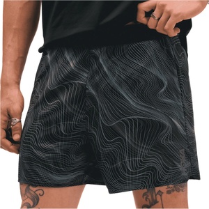 HOKA Мъжки шорти за бягане HOKA Glide Short 5'' Brief Clf PRT Running shorts - Black / White PRT - размер XL (012-4637-0114)