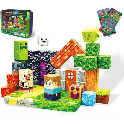 Wiky Stavebnica Magnet Cube Zone Forest Portal 48 dielikov