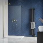 Radaway Modo New II душ кабина с вграден душ, матирана, златисто-прозрачна, 50 см, закалено стъкло 8 мм (389054-99-01)