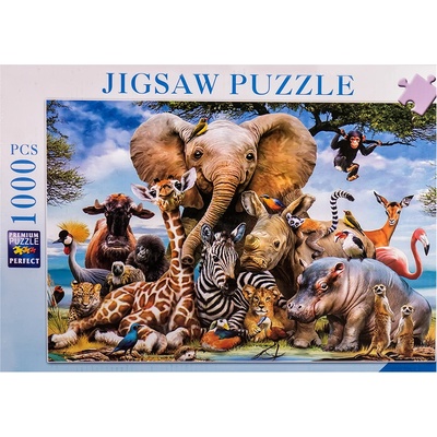 EmonaMall Детски пъзел Африкански животни (1000 елемента) EmonaMall - Код W5285 (W5285-200772614-2002007726141)