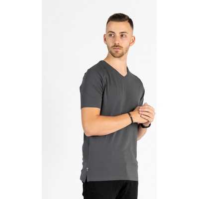 TallGuys pánské rozstřižené tričko véčko Dark gray