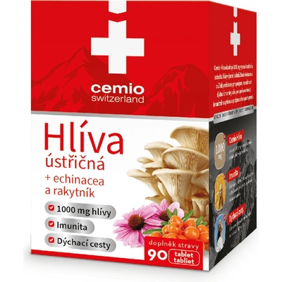Cemio Hliva ustricová + echinacea a rakytník 90 tabliet