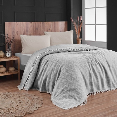 Png Панагюрище Покривало за легло жакард 220/240 см 100% памук сиво