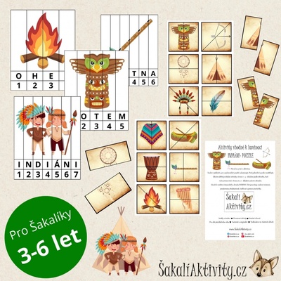 Puzzle - INDIÁNI Provedení: Tištěný soubor