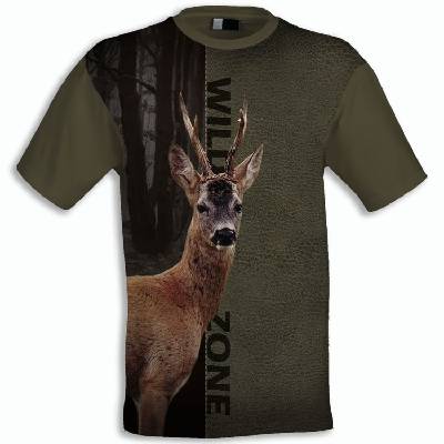 Wildzone Srnec - myslivecké tričko Velikost: XXXL