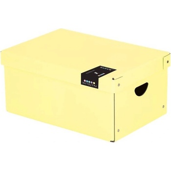 Karton P+P Krabice úložná lamino PASTELINI - žlutá / 35,5 x 24 x 16 cm
