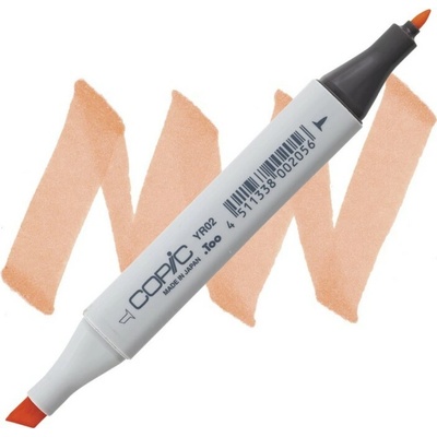 Lihová fixa COPIC Classic oboustranná Fine & Chisel, Light orange (YR02)
