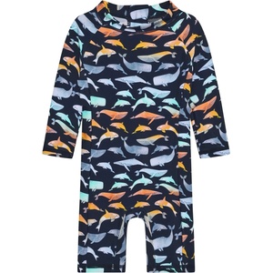Color Kids Детски цял бански от ликра (UV защита) Color kids Baby's Suit L/S AOP Lycra - Dress Blues - размер 92 (EU) (750-2552-0314)