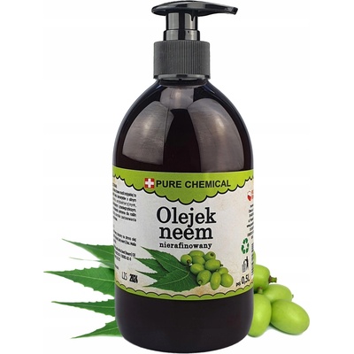 NEEMOVÝ OLEJ NERAFINOVANÝ PŘÍRODNÍ LISOVANÝ ZA STUDENA + DÁVKOVAČ 500 ml 0,5 l
