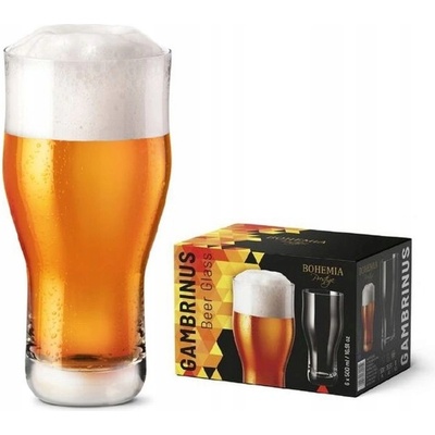 BOHEMIA PRESTIGE GAMBRINUS PIVNÍ SKLENICE 6 x 500 ml
