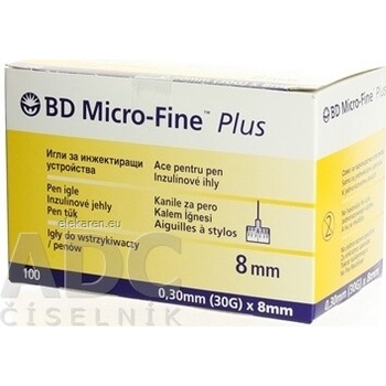 BD Micro-Fine PLUS Injekčné ihly 0,30 x 8 mm 100 ks