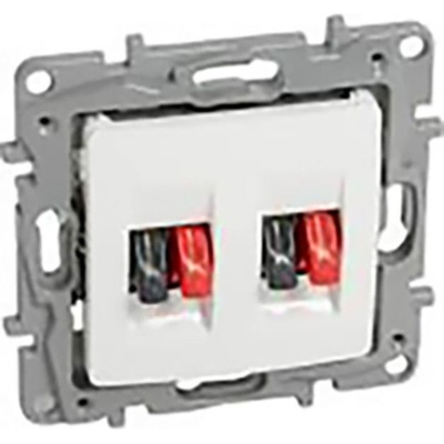 Legrand Double White Niloe Speaker Socket 764581