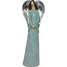 Goba Anjel so striebornými krídlami 32 cm