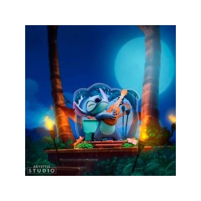 Disney figurine Stitch guitar (height: 10 cm) / Disney Stitch with guitar (height: 10 cm) - ABS