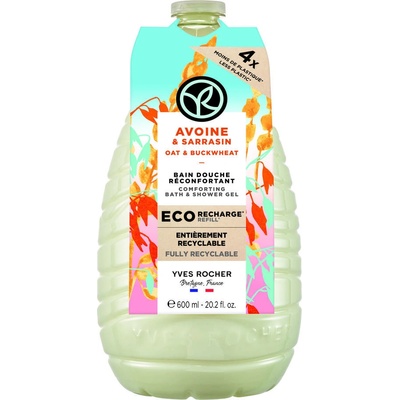 Yves Rocher Bain de Nature sprchový gél náhradná náplň Oat & Buckwheat 600 ml