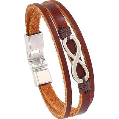 Predator Q1 Amberstone – pánské náramky, hnědá, nekonečno hnědá kůže pánské náramky 21 Predator Q1