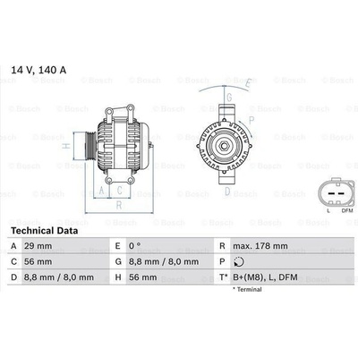 Alternátor BOSCH 0 986 046 180