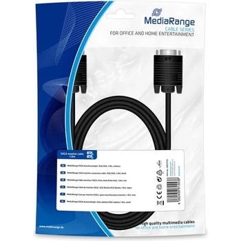 MediaRange Кабел MediaRange, VGA (m) - VGA (m), 1.8м, черен (MRCS105)
