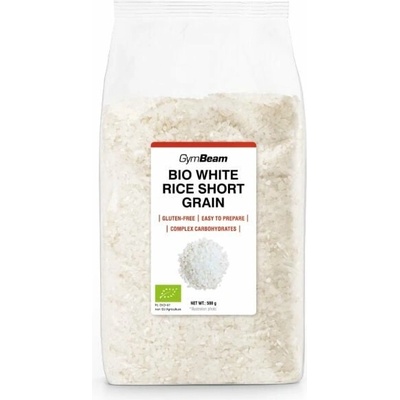 GymBeam Bio Bílá kulatozrnná rýže 0,5 kg