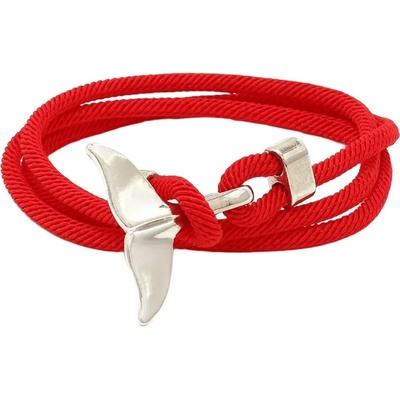 Amparo Miranda náramek Velrybí ploutev stříbrná B0471 červená