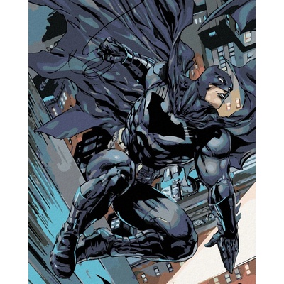 Zuty Batman a rozevlátý plášť 40 x 50 cm bez rámu a bez vypnutí plátna 8596530136286
