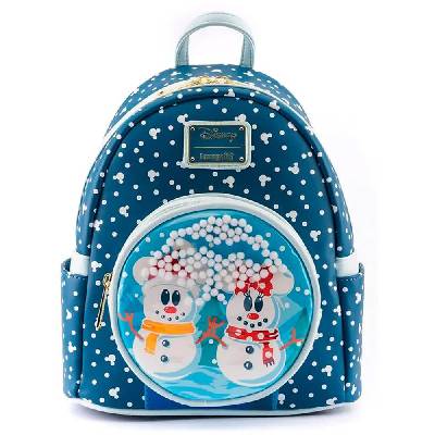 Раница Disney Loungefly Mickey Minnie Snowman backpack 26 cm - Blue (Blue / White / Red)