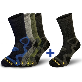 Northman Svarog merino ponožky zimní turistika 4+1 Mix barev