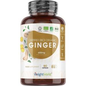 WeightWorld Certified Organic Ginger, 90 капсули, WeightWorld (125267 WW)