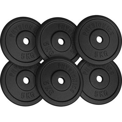 PHYSIONICS Sada činkových kotoučů litina 6 x 5 kg 31 mm